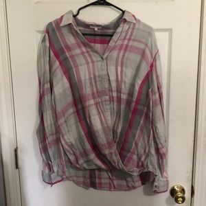 Pink and white Flannel